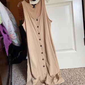 Tan/ no sleeves/ dress